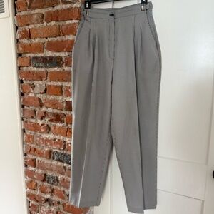 Vintage Qwik Fit High-Waisted Trousers Black and White Gingham Women's Size 12P